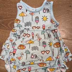 Little sleepies play sleeveless romper
